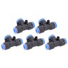 50Pcs 3‑Way Pneumatic Connector Quick PU Tube Hose Push in