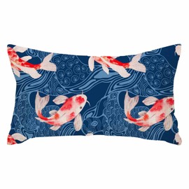 IBILIU Throw Pillow Covers Watercolor Fish Cushion Pillow Case Home Decor Pillowcase 12x20 Inches