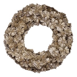 Gold Glitter Pine Cone Artificial Christmas Wreath 12-Inch