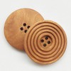 Chenkou Craft 30pcs 40mm 1 1/2" Round Brown Wood Buttons