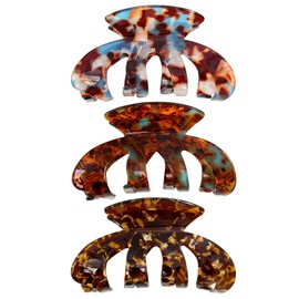 Jayongnee clip Shell Hair Claw Clips Strong Hold Big Hair Jaw Clips for Thick Hair- Bohemian claw clip with Thin Hair Design, Hair Claw Clips for Fashionable Looks - Firm and Attractive