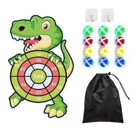 Dinosaur Toys for Boys, 30 inch Dart Board Game Set Kids Toys Age 3-8 Year Old Boys Toys with 14 Sticky Balls, Kids Birthday Gifts Xmas Stocking Fillers for Boys Age 4-9, Dinosaur Gifts for Boys