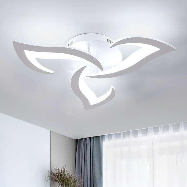 Goeco Modern Ceiling Light, Dimmable Acrylic Ceiling Light with Remote
