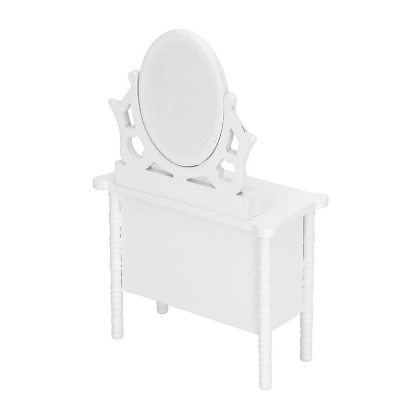 1:12 Scale Dollhouse Toilet Table High Simulation Wooden Miniature Dressing