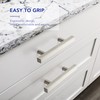 10 Pack 5 Inch Brushed Nickel Cabinet Handles, Square Kitchen