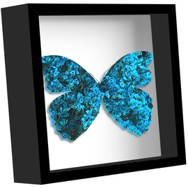 Picrit 10x10 Shadow Box Frame, Display Case Box with High Definition Real Glass and Black Back for Memorabilia, Baby Items, Wedding Memories, Crafts, Tickets and Photos, Black