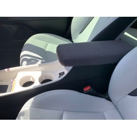 Auto Console Covers- Fits The Toyota Prius Prime, 3 & 4 LE, XLE 2016-2022 Center Console Armrest Cover Anti-Pill Fleece Fabric- Dark Gray