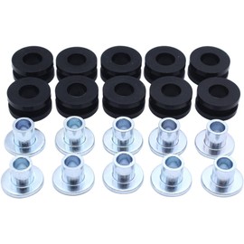 TAKPART Pack of 10 M6 Motorcycle Rubber Grommets Fairing Screws Outdoor Motorcycle Rubber Grommets Universal Fairing Screws for Fairings