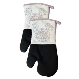 Best Brands Consumer Products Inc. 2 Pack Kitchen Oven Mitt – 100% Cotton, Neoprene & Polyester, Heat-Resistant, Microwave & Dishwasher Safe for Cooking, Baking, Grilling