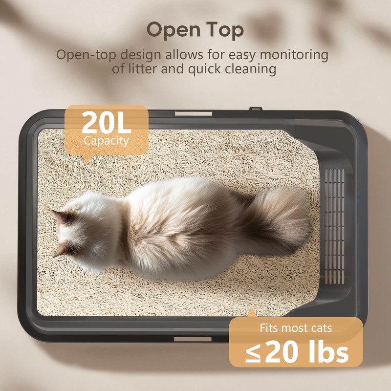 Stainless Steel Cat Litter Box: Voluas XL Large Metal Litter
