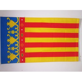 AZ FLAG Valencian Community Flag 3' x 5' - Spanish region of Comunidad Valenciana flags 90 x 150 cm - Banner 3x5 ft