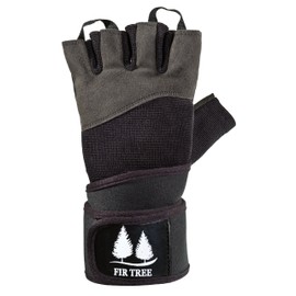 Leather Weight Lifting Gloves for Fitness, Weight Training, Crossfit, Kickboxing. Padded Palms, 19” Wrist Support Straps, Easy Pull-off Loops. Black. For Men and Women. Size Chart Pictured Left.