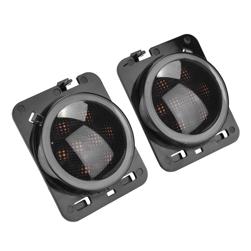 Pair of LED Fender Turn Signal Side Marker Light Fit