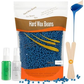 Sunvivi Hard Wax Beads for Hair Removal 2.5lb, Brazilian Bikini Hard Waxing Kit for Sensitive Skin, Perfect for Coarse Hair Full body Legs, Face and Underarms