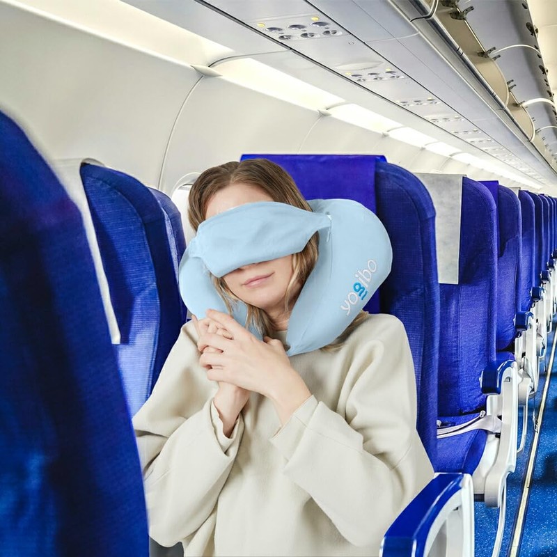 Yogibo Neck Pillow, X Logo, Black
