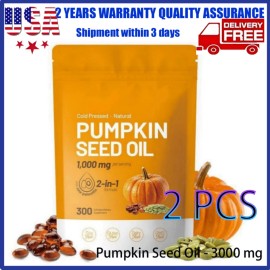 300 Pills Pumpkin Seed Oil Saw Palmetto Bladder Health, Immune Support（2 pack）