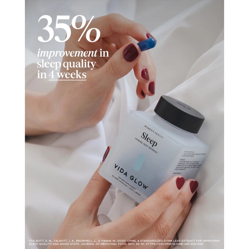 Vida Glow Sleep Supplements - 30 Capsules
