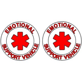 Emotional Support Vehicle Set Funny car Truck Sticker Decal Off Road 4x4 Trails Climbing Dog Animal pet Lover