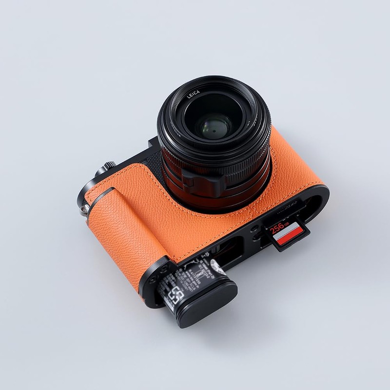 SIUTATDSH Camera Half Case for Leica Q3, Vintage Metal Genuine