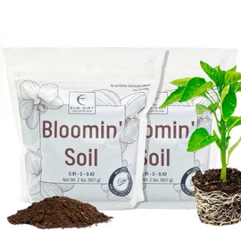 Elm Dirt Premium Bloom Soil - 100% Organic for Outdoor & Indoor Plants | Enhancer for Plant Growth & Healthy Nutrients - Big Bloom Activator, 4 lbs