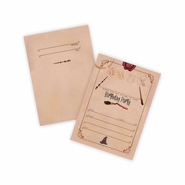 Huxters 14 pcs Wizard Birthday Kids' Party Invitations for Boys Girls Unisex Magic Wizard Theme Party-Invites Childrens Parties Supplies Double-Sided (Wizard)