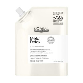 L’Oréal Professionnel Metal Detox Shampoo, Prevent Breakage & Colour Fade from hard water, Prevent Damaged Hair, Sulphate-Free & Vegan, Refill