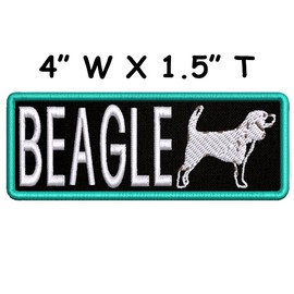 mybrand Embroidered Patch - Beagle Canine Dog Breeds - Iron-On/Sew-On - Family Pet Badge Emblem Name Tag - Decorative Gift Applique for Vest Jacket Jeans Bags Backpacks Gear Clothing