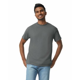 Gildan mens Heavy Cotton T-shirt, Style G5000, Multipack T Shirt, Charcoal (3-pack), Large US