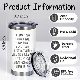 60th Birthday Gifts for Women Men,20oz Tumbler GIfts