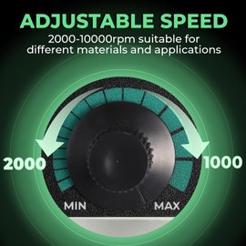 Flyrivergo Jewelry Polisher, Bench Buffer Polisher, Adjustable Variable Speed Polishing & Buffing Machine, with 2 Cotton Wheels and 2 Abrasive Fiber Wheels for Jewelry, Wood, Silver, Metal, Jade 110V