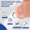 PATIKIL M5 External Tooth Lock Washer, 150Pcs 304 Stainless Steel
