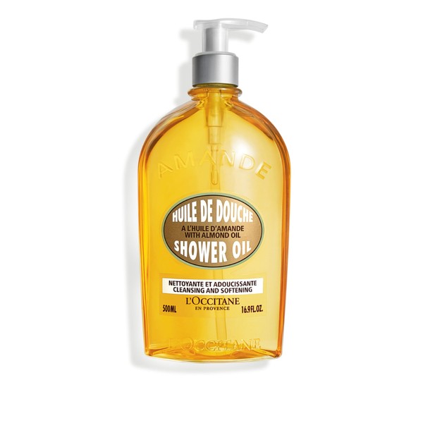 L'OCCITANE Almond Shower Oil 500ml | Luxury Size, Nourishing and Sweet Scented Shower Oil for All Skin Types