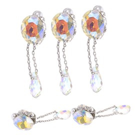 FRCOLOR 5pcs Rhinestone Nail Pendants for Nail Art Glamorous Charms Gems Easy Use Decoration Accessories for Home