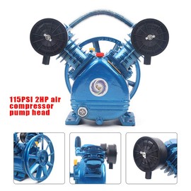 TBVECHI Air Compressor Pump Head, 1500W 115PSI 2HP V Style Twin Cylinder Air Compressor Pump Motor Head Air Tool