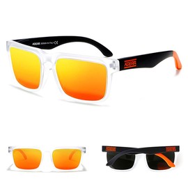 24 JOYAS Sonnenbrille Mode Cool Polarisiert mit Etui und Reinigungstuch für Damen und Herren, 24-AC-46, Orange, 24-AC-46