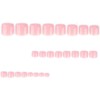 Uñas de Los Pies Postizas, 24Pcs Natural Francesas Uñas Postizas
