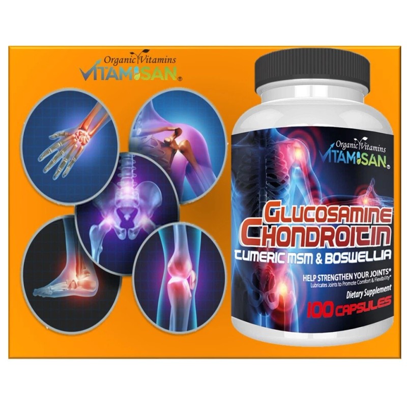 Glucosamine Chondroitin Turmeric & MSM 200 CAPSULES - Bones Joint