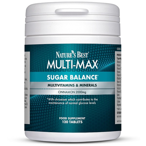 Natures Best Multi-Max® Sugar Balance (formerly Multi-Guard® Balance), Multivitamin With 2000mg Cinnamon, 240 TABLETS IN 2 POTS