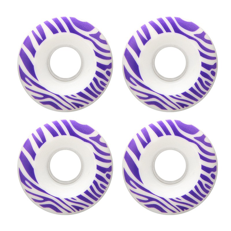 4Pcs 55x33mm PU Double Warped Skateboard Skate Skating Wheels Brush
