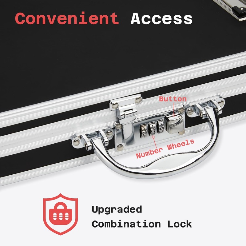 Sooez Combination Lock Clipboard with Storage, Heavy Duty Metal Storage