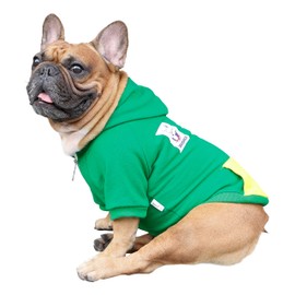 iChoue English Bulldog Clothes Hoodies For Dogs French Frenchie Pug English Boston Terrier Bully Pitbull Corgi Sweatshirt Sweater Clothing - Green/XXLarge