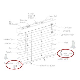 10pcs Hold Down Brackets Clear Plastic Blinds Bottom Rail Holder Clips Replacements for Horizontal Blinds and Windows Shades