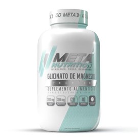 Meta Nutrition, Bisglicinato de Magnesio con 2100mg por servicio, 40 servicios, 120 cápsulas.