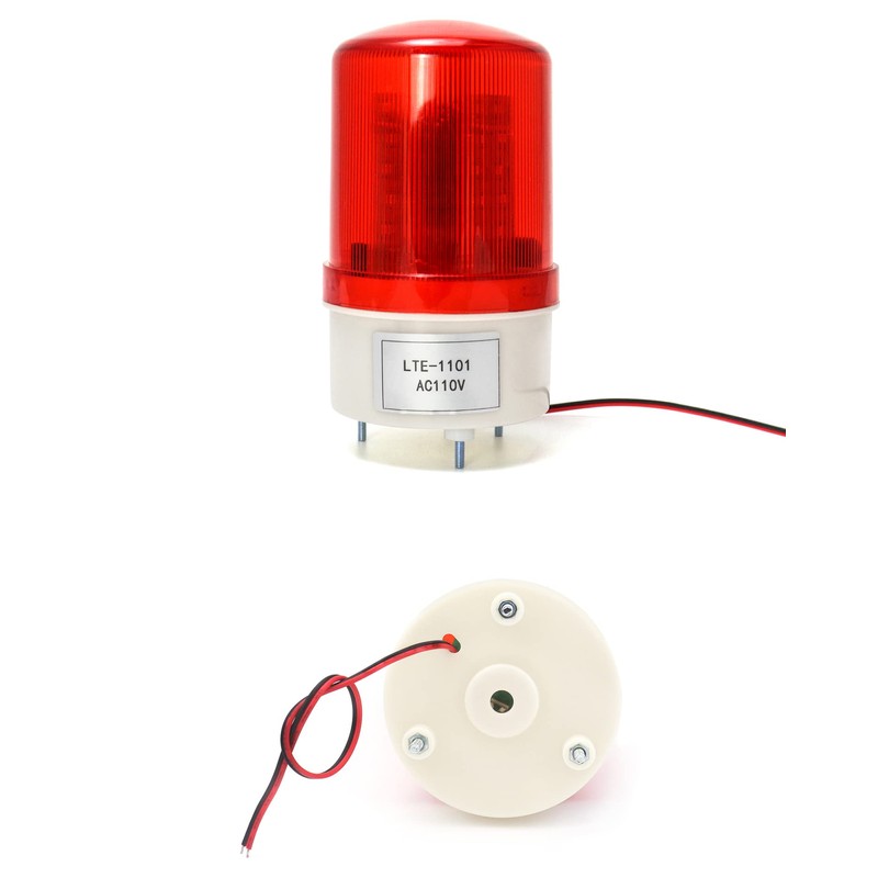 QWORK Industrial LED Rotating Strobe Beacon Warning Lights, 4 Pack