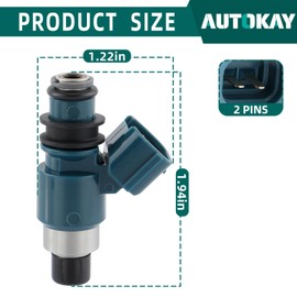 AUTOKAY Fuel Injector IJ105/3 16450-HP5-603 Fits for Honda Rancher 420 TRX420FM TRX420FPM 4X4 2007 2008 2009 2010 2011 2012 2013 2014 Foreman 500 TRX500FE 4x4 2012-2013 RE# GX1039IJ105XG 16450HP5603