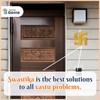 HOME GENIE Vastu/Feng Shui Copper Swastik Pyramid Door Sign for