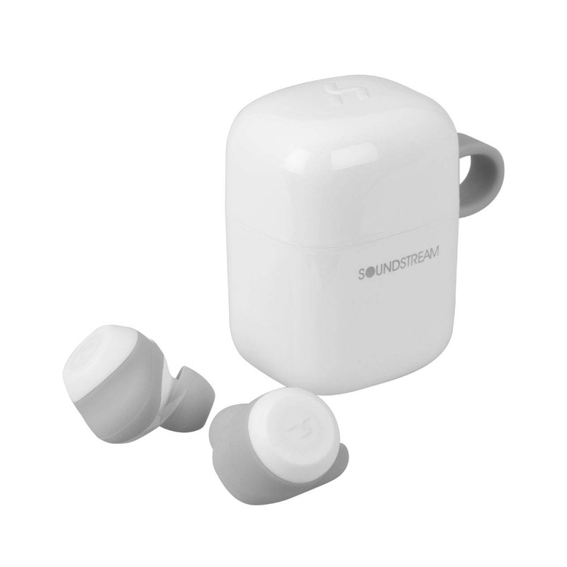 Soundstream h2GO True Wireless Earbuds with Qi Charging - White