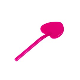 Restaurantware 3.5 Inch x 1.3 Inch Heart Spoons 500 Disposable Mini Plastic Spoons - Heart-Shaped For Desserts Magenta Plastic Tasting Spoons For Parties Or Events