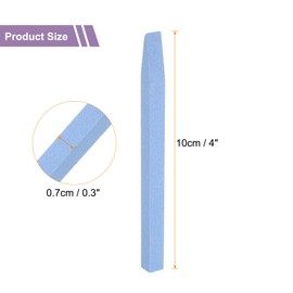 HARFINGTON 4pcs Pumice Stone Nail File, Pumice Nail Polishing Stick Cuticle Remover Pusher, Professional Quartz Stone Nail Filing Buffer Manicure Tool for Salon Nail Art Care, White,Blue