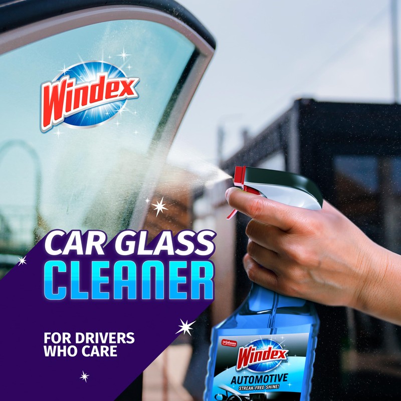 Windex Automotive Car Window and Glass Cleaner, Streak-Free Shine for